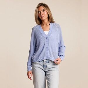 Buckle open knit cardigan
